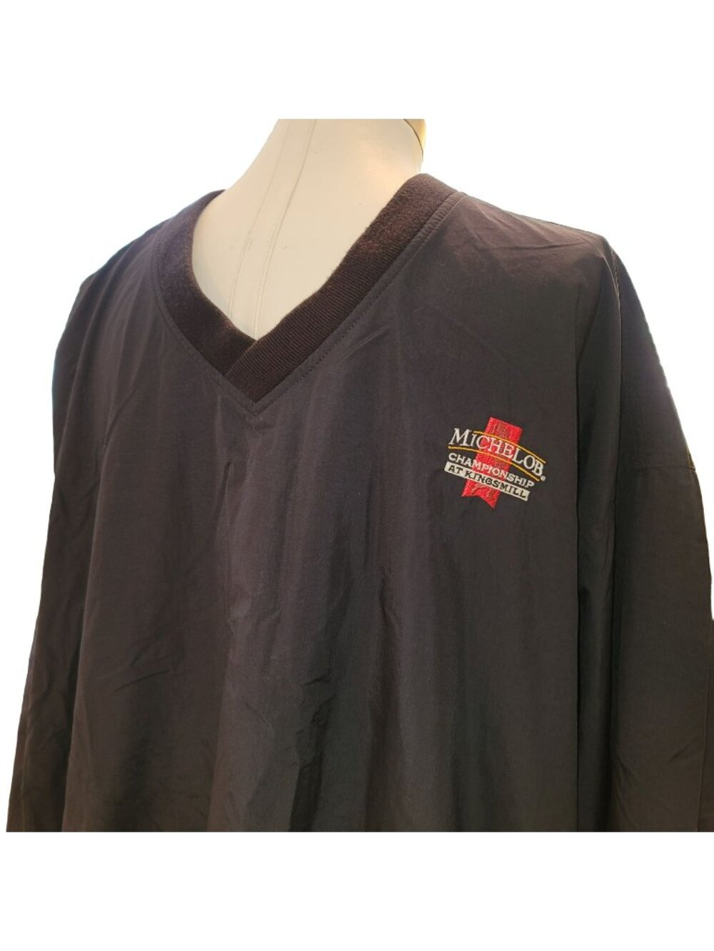 Michelob Championship Kingsmill Golf Pullover Windbreaker Jacket L Black jj3524